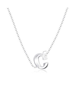 Silver Initial Letter Necklace G SPE-5547